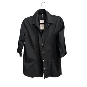 Black Button-Down Tunic Shirt – Size L – NWT